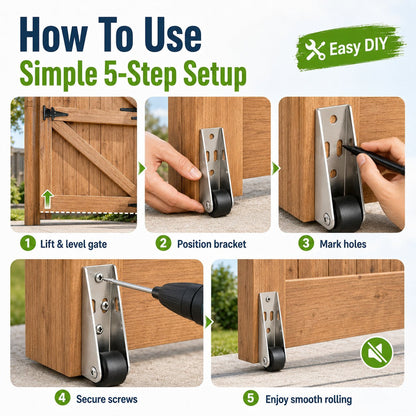 🔧 110LBS Vertical Track Roller – Anti-Wobble Door Guide System