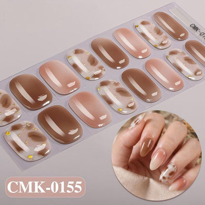 UV-Free Gel Nail Wraps | 5-Minute Salon-Shine Manicure