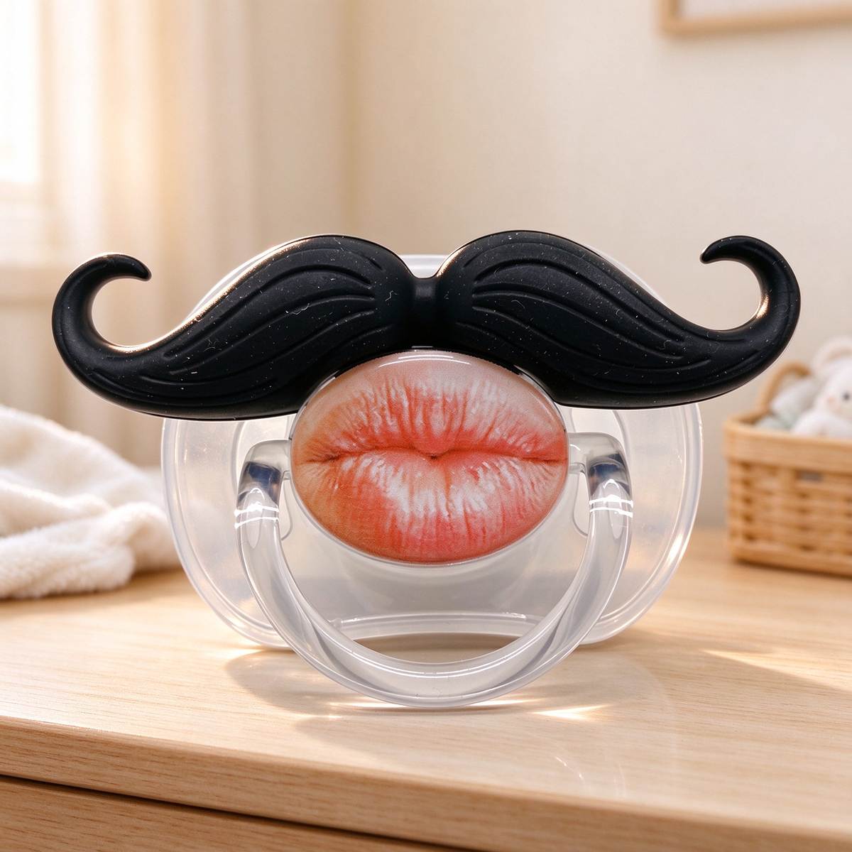 Funny Mustache Baby Pacifier