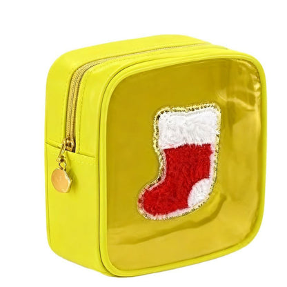 🎄 Christmas Tree-Shaped Transparent Cosmetic Bag — Festive Travel Organizer
