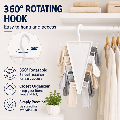 👕V-Shape Double-Sided 12-Slot Closet Organizer