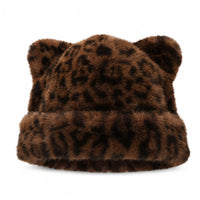 Brown large leopard print