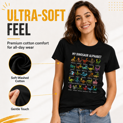 Dinosaur Alphabet Soft Cotton Tee
