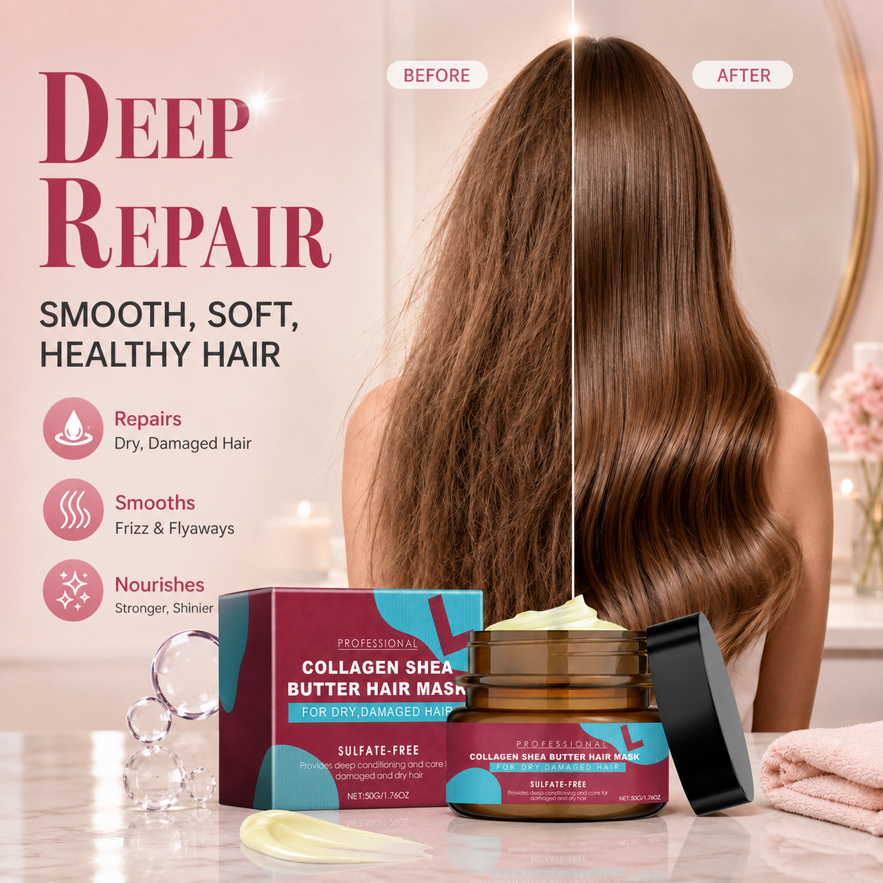 💇‍♀️Professional Collagen Shea Butter Hair Mask