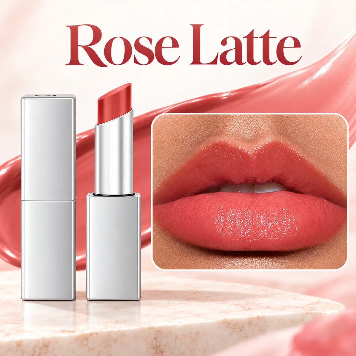 💄 Glossy Tinted Lipstick ✨ Sheer Color & Luminous Shine — 4 Shades