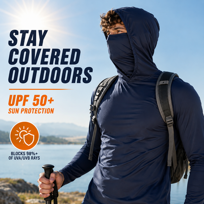☀️ UPF 50+ Men’s Active Hoodies – Lightweight, Breathable & Quick-Dry 6-Pack 🌿