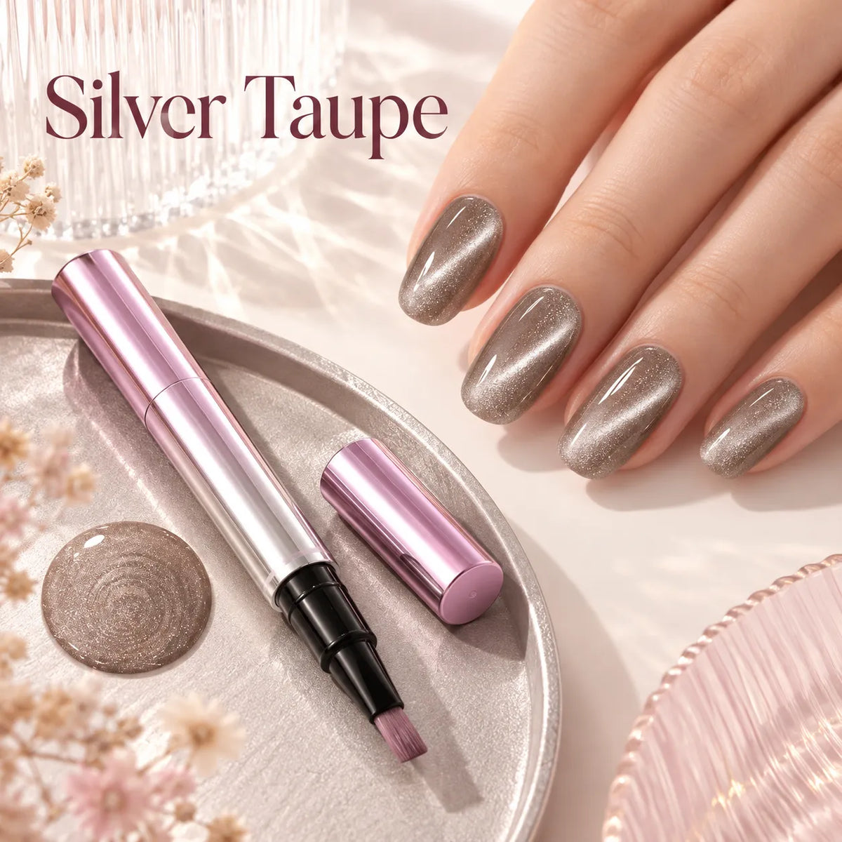 ✨ Cat Eye Nail Polish Pen – Shimmering Color & Glossy Finish in 5 Shades 💅