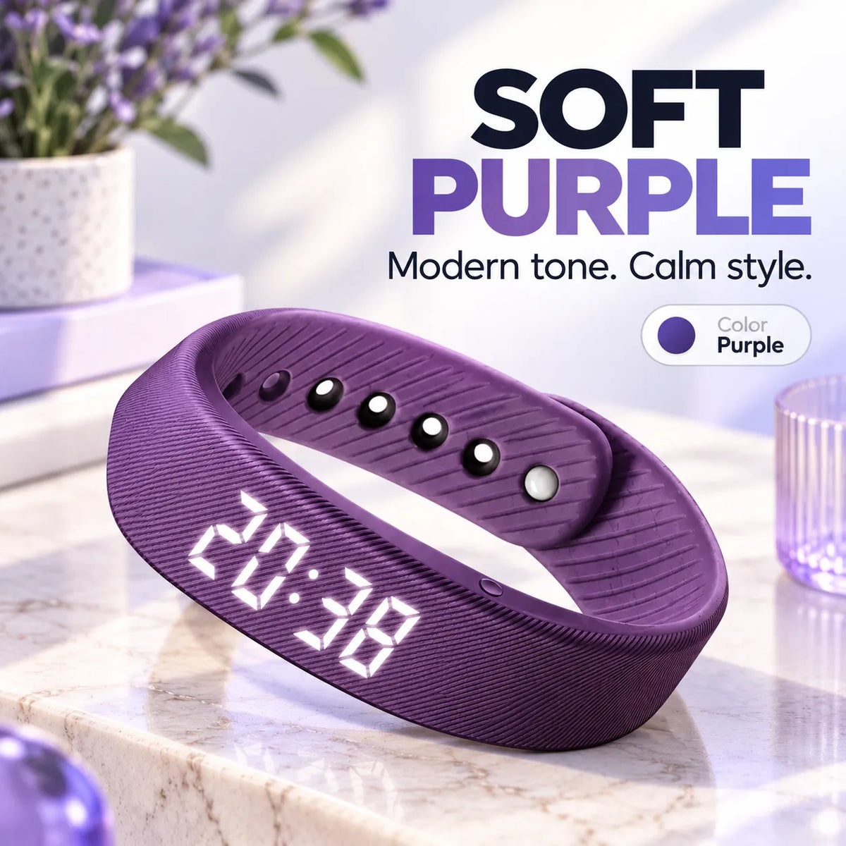 Silent Vibrating Alarm Wristband ⏰ | Quiet Wake-Up & Step Tracker