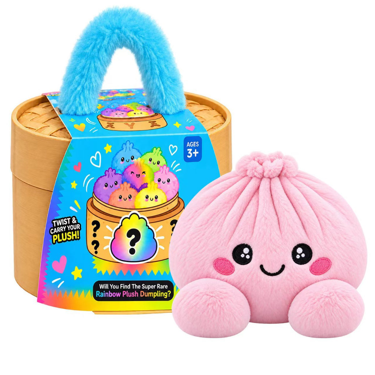 Buy three get one free 🥟Rainbow Dumpling Squishy Toy with Steamer 🌈