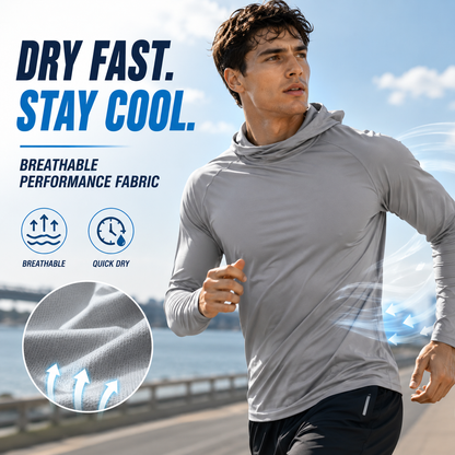 ☀️ UPF 50+ Men’s Active Hoodies – Lightweight, Breathable & Quick-Dry 6-Pack 🌿