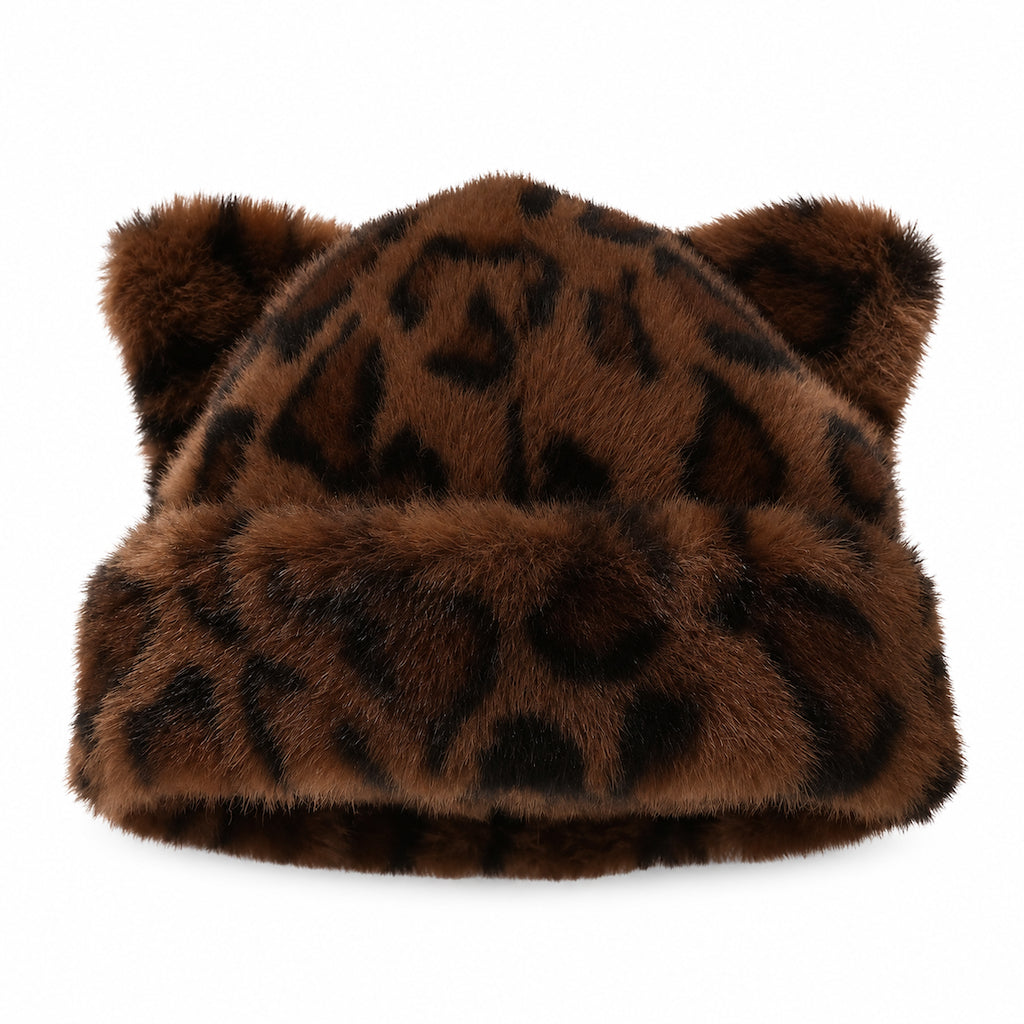 Brown small leopard print