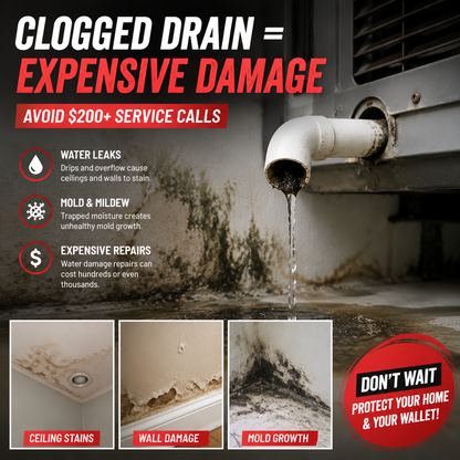 Clear Your AC Drain in Minutes — No Plumber Needed