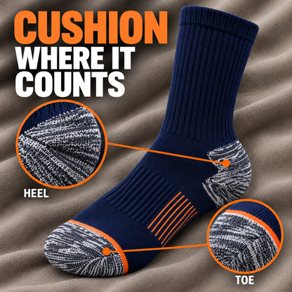 🧦 Cushioned Crew Socks – Thick Comfort for Chilly Morning Walks