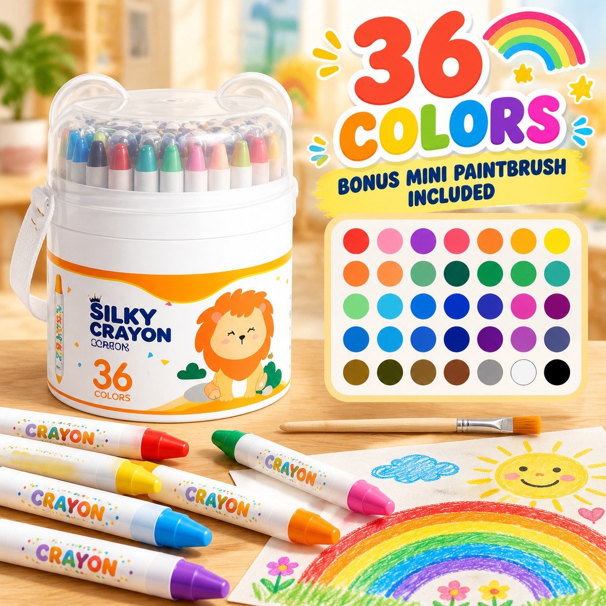 🎨 Washable Silky Twist-Up Crayons