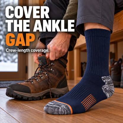 🧦 Cushioned Crew Socks – Thick Comfort for Chilly Morning Walks