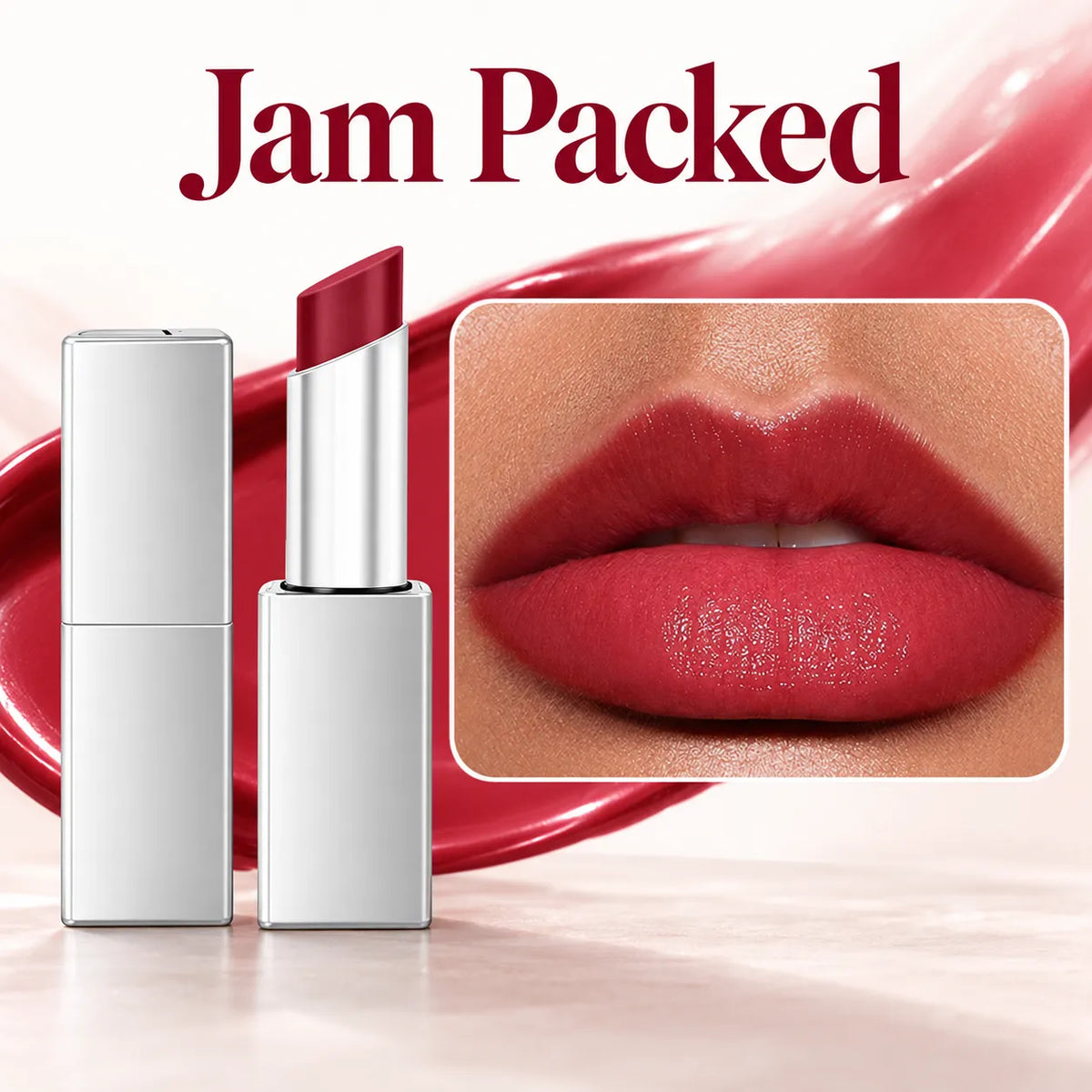 💄 Glossy Tinted Lipstick ✨ Sheer Color & Luminous Shine — 4 Shades