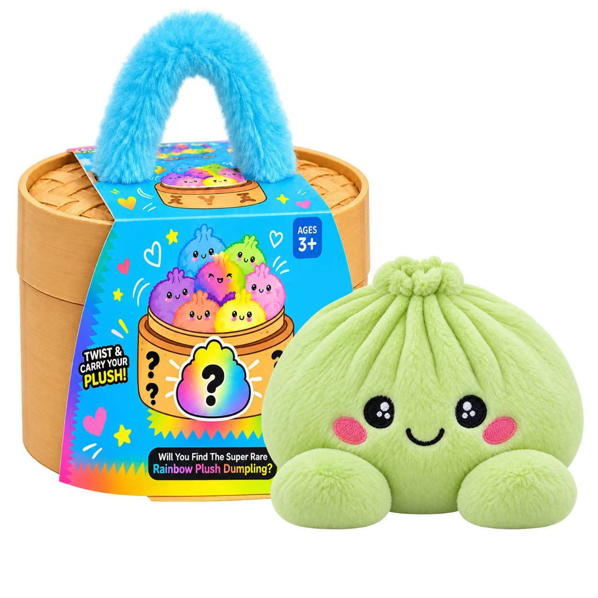 Buy three get one free 🥟Rainbow Dumpling Squishy Toy with Steamer 🌈