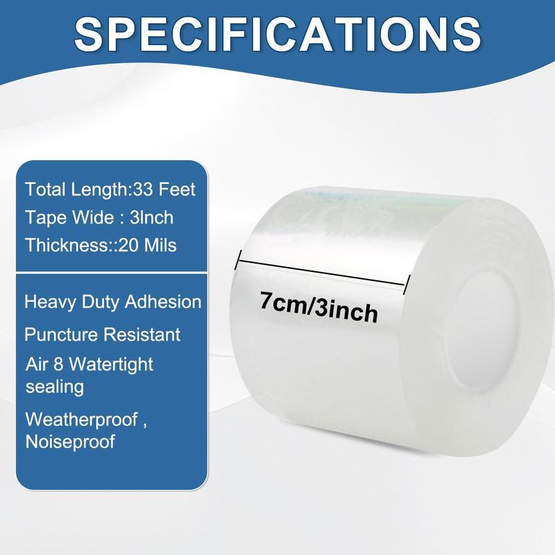 Self-Adhesive Silicone Waterproof Tape (2x33ft) - High-Temperature Resistant, Impact-Resistant 🛠️