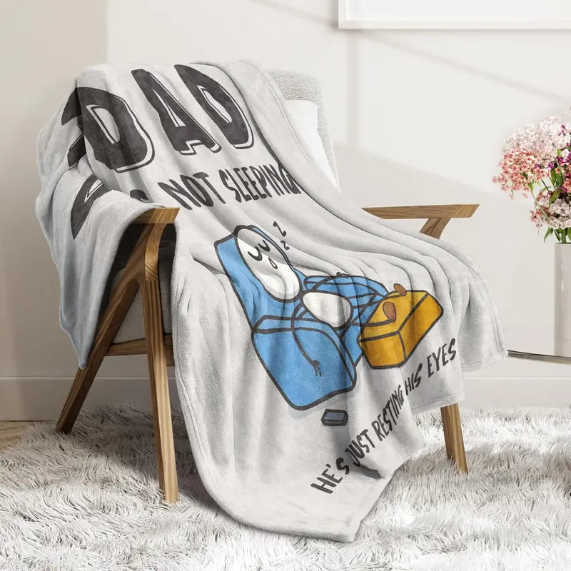 funny-gift-dad-is-not-sleeping-flannel-blanket-8298