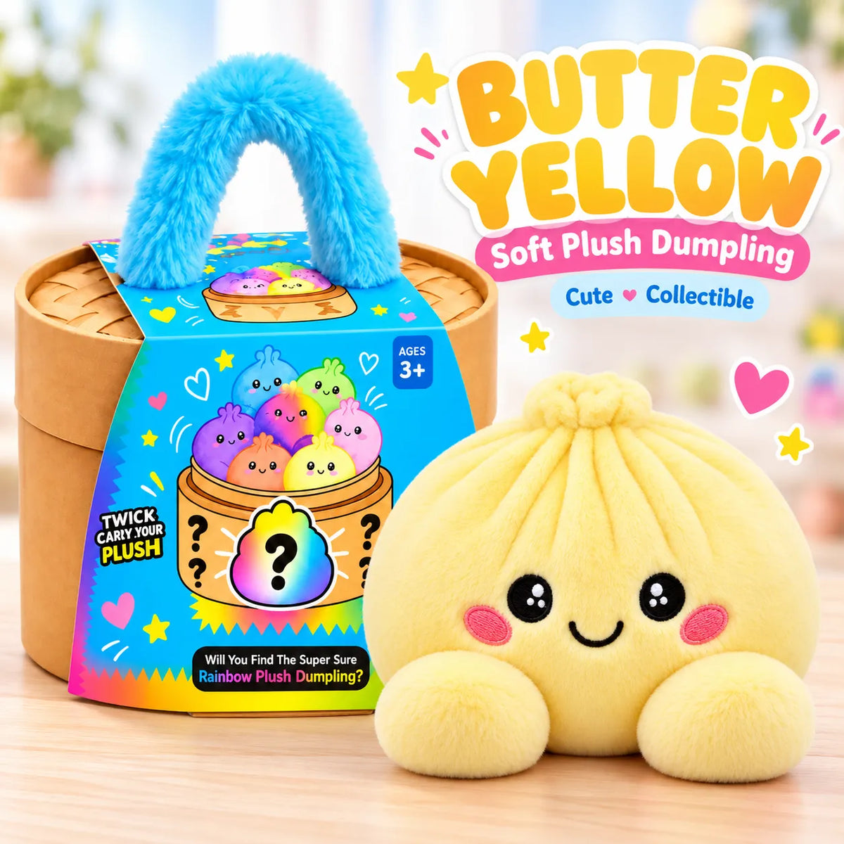 🥟 Rainbow Dumpling Plush Blind Box 🌈 – Cute Mystery Stuffed Toy