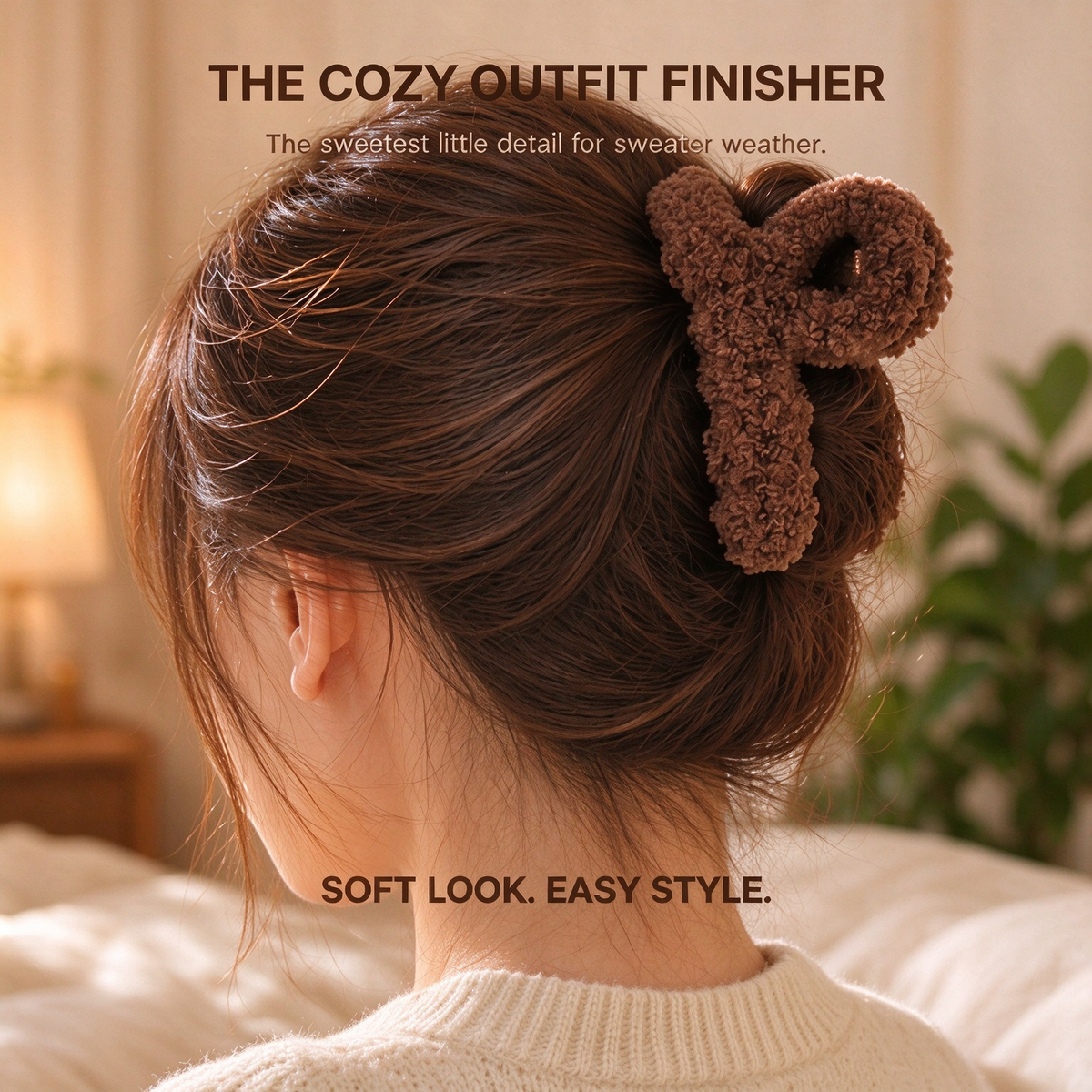 Plush shark claw hair clip