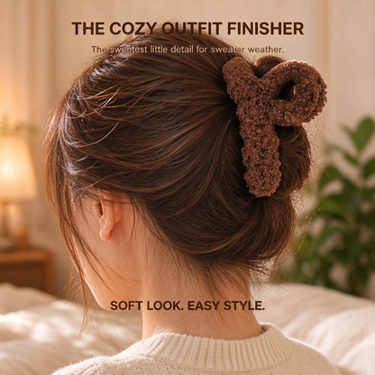 Plush shark claw hair clip