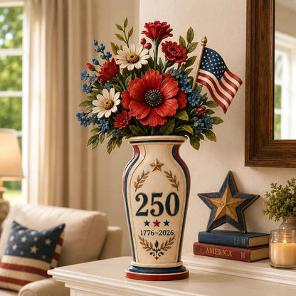 Handmade America’s 250th Anniversary Patriotic Floral Décor