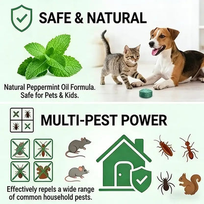 🌿 12-Pack Natural Rodent Repellent Balls – Peppermint & Lemon Oil