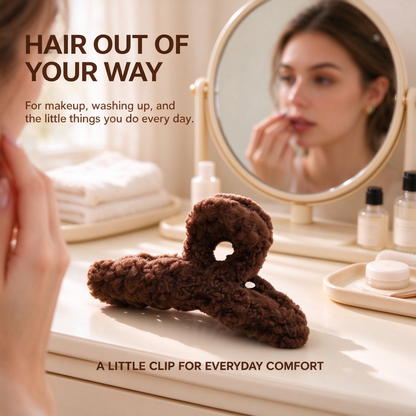Plush shark claw hair clip