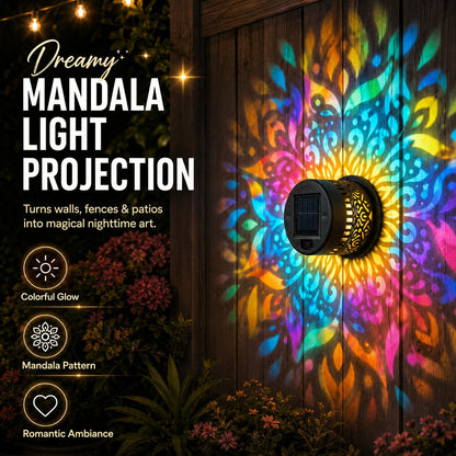 ✨ Mandala Solar Wall Lamp – Magical Patio Night Ambience
