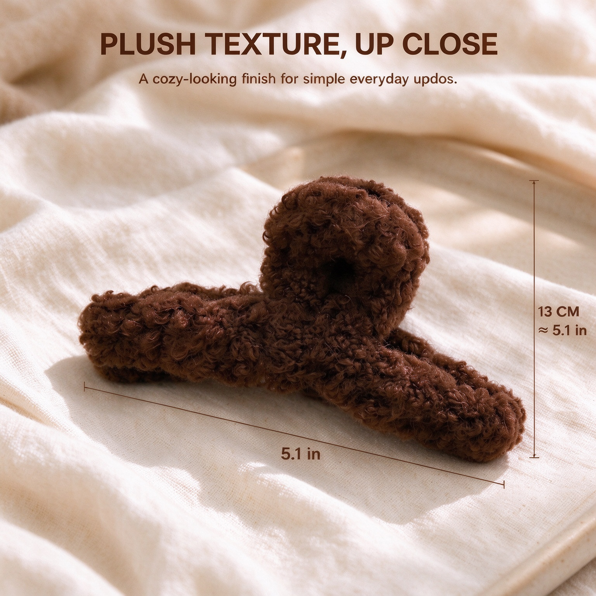 Plush shark claw hair clip