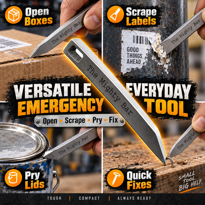 🛠️Powerful pry bar - Extra strong keychain pry bar, suitable for everyday use