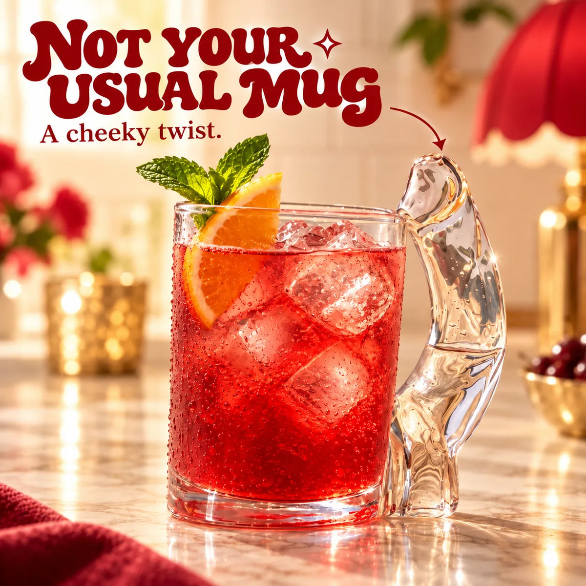 🍹 Crazy Mug – Funny Handle Glass Mug & Party Kit 🎁
