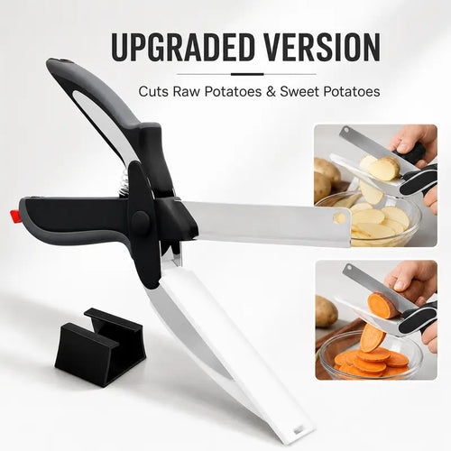 ✂️ 2-in-1 Kitchen Scissors & Cutter 🍅