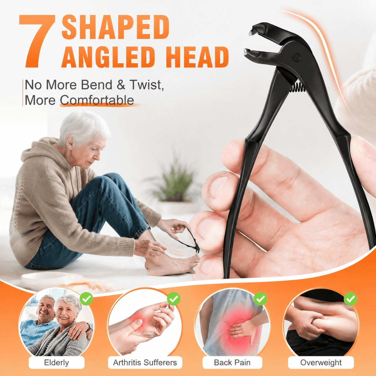 ✂️Professional Extra Long Handle Nail Clippers for Thick & Fungal Nails✨
