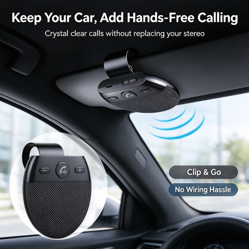 Bluetooth car sun visor hands-free speaker