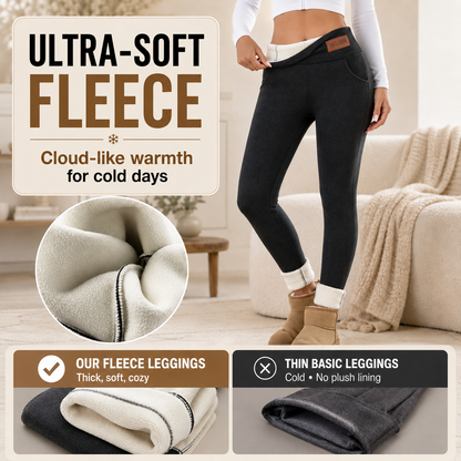 🔥 Fleece-Lined Thermal Leggings with Pockets