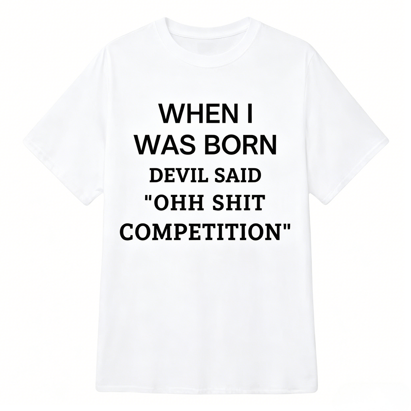 "Devil's Competition" 100% Cotton Graphic Tee 😈🔥