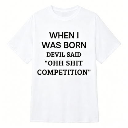 "Devil's Competition" 100% Cotton Graphic Tee 😈🔥