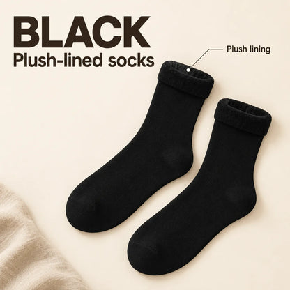 🧦 Fleece-Lined Cozy Socks – Warm Winter Comfort, Two Ways to Wear