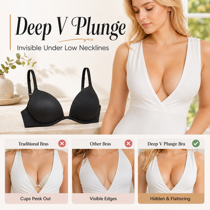 ✨ Deep V Convertible Push-Up Bra 💖