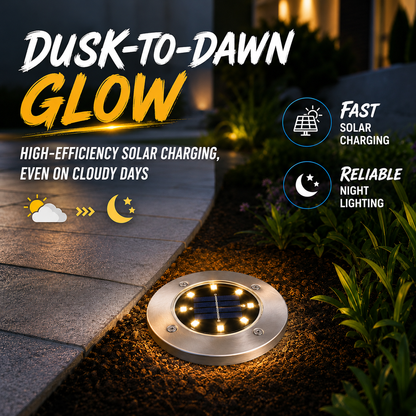 🌟 Solar Stainless Steel In-Ground Garden Lights 🌟