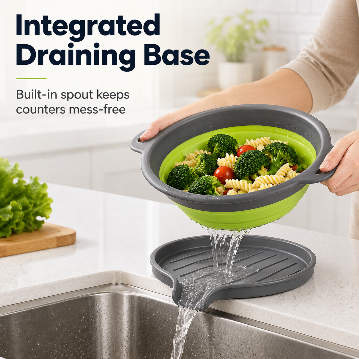 🌊Foldable Drain Basket Set - with Drain Base