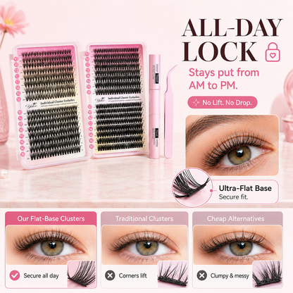 💖 All-in-One Eyelash Book (32 Rows / 640 Clusters)