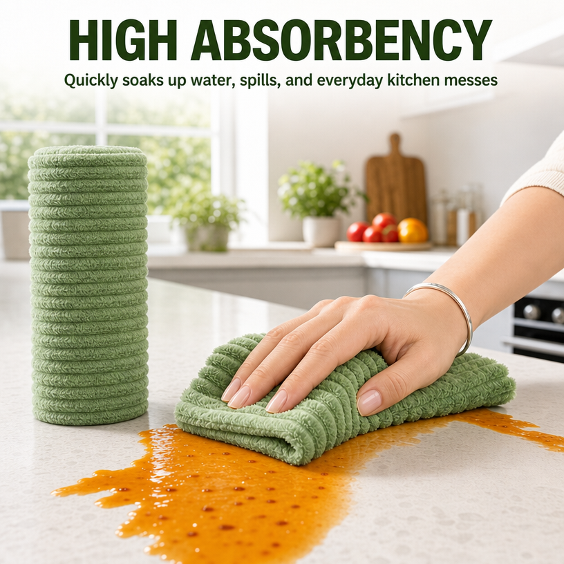 🔥Limited time 50% OFF-Reusable Super Absorbent Kitchen Cleaning Cloth♻️