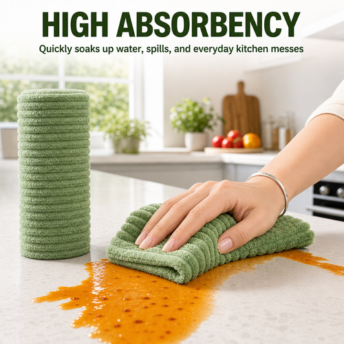 🔥Limited time 50% OFF-Reusable Super Absorbent Kitchen Cleaning Cloth♻️