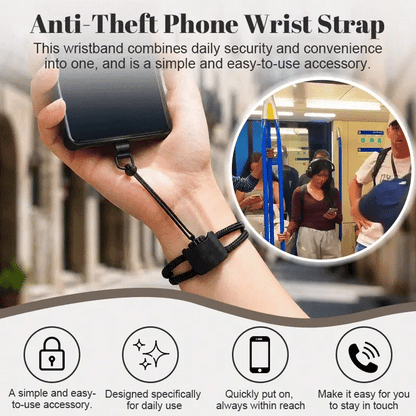 ⭐ The Ultimate Travel & Commute Protection: Anti-Theft & Anti-Drop Phone Wrist Strap 📱🛡️