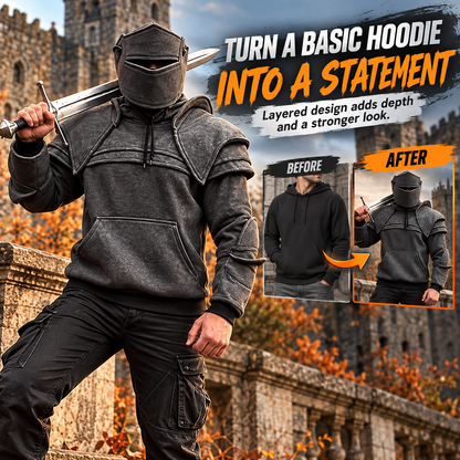 🖤Heavyweight Layered-Look Hoodie – Modern Street Style