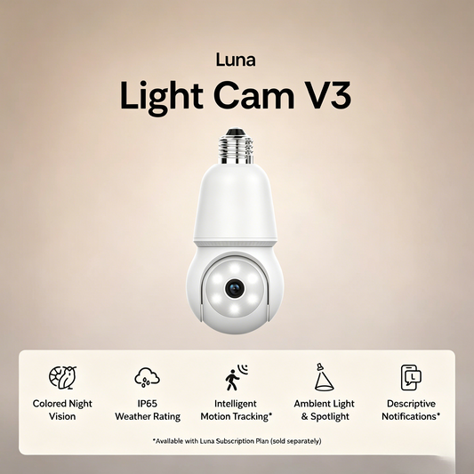 2K Dual-Band WiFi Light Bulb Security Camera