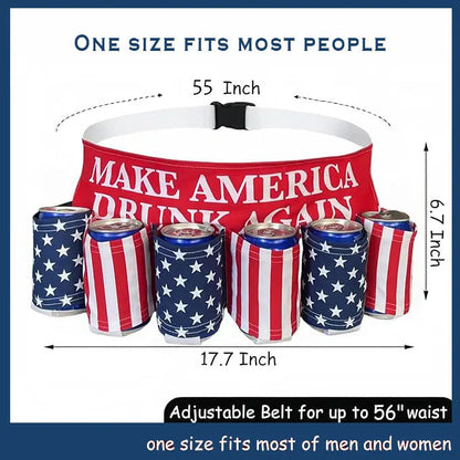 🇺🇸 6-Can Drink Belt – Party Ready & Hands-Free 🍻